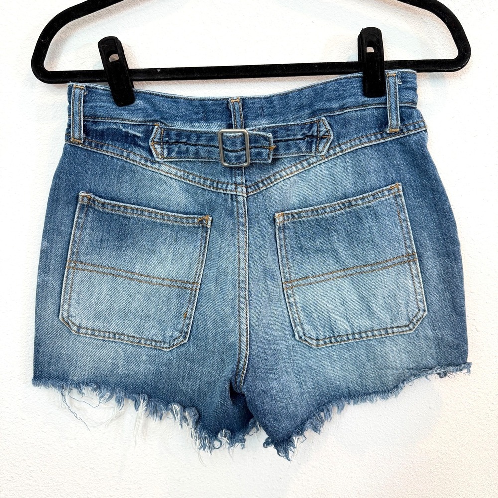We the Free People Jesse Carpenter Denim Shorts Size 26 High Rise Cut-off Basic - Picture 2 of 7